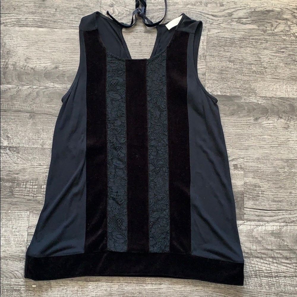 Black Velvet-Detailed Tunic